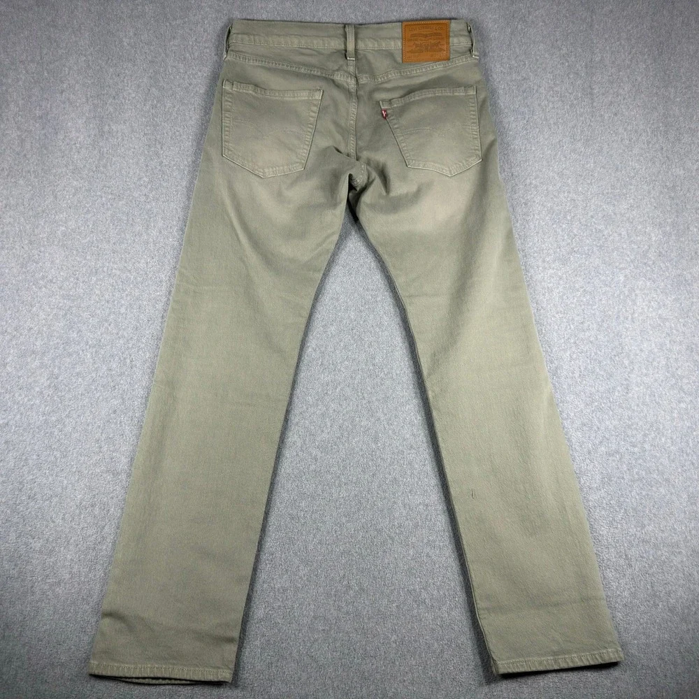 Levi's 502 Jeans Mens 34x31 Premium Regular Taper Jeans Green Denim